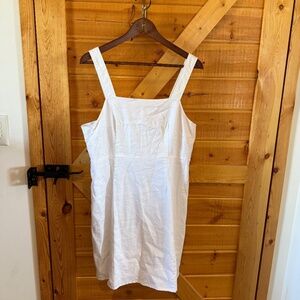 Jcrew White Strapped Shift dress